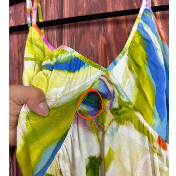 Jams World Womens Maxi Dress Floral Hawaiian Colorful Tropical Size Medium - Picture 9 of 11